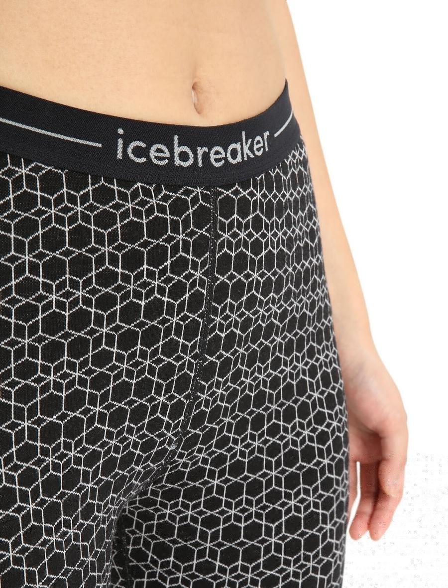 Leggings Icebreaker Merino 250 Vertex Alpine Geo Femme Noir Blanche | FR 1531LISH